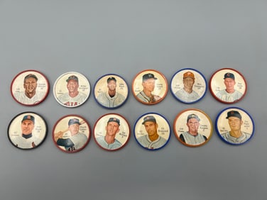 Lot of (12) 1962 Salada Coins w/HOF - Ron Santo, Ken Boyer
