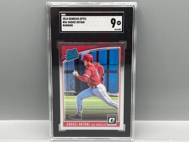 2018 Panini Donruss Optic Shohei Ohtani Running Variation RC #56 SGC Mint 9