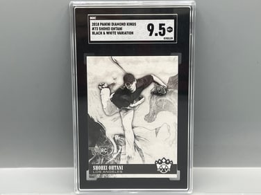 2018 Panini Diamond Kings Shohei Ohtani Black & White Variation RC #73 SGC Mint+ 9.5