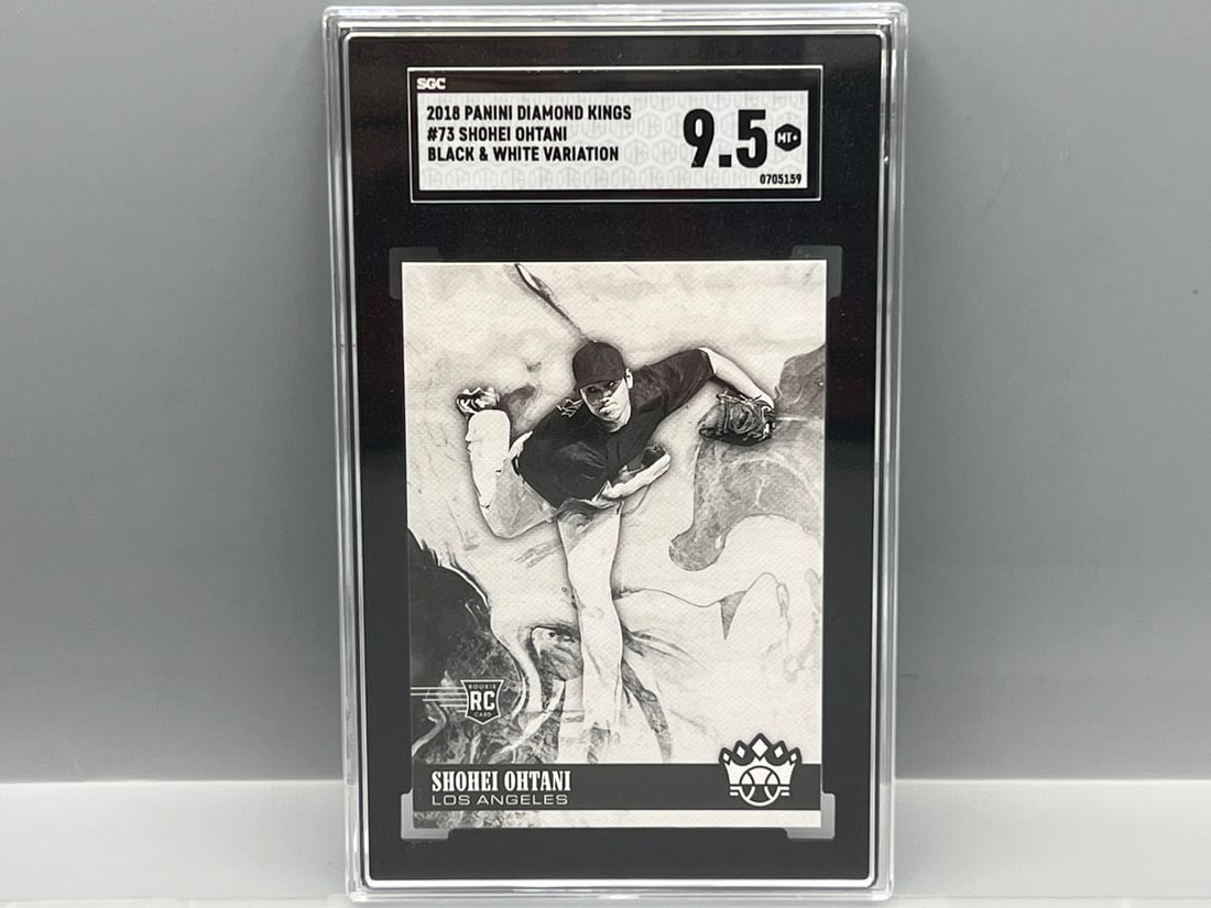 2018 Panini Diamond Kings Shohei Ohtani Black & White Variation RC #73 SGC Mint+ 9.5 (1 of 2)