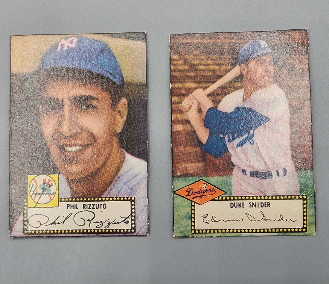 1952 Topps Phil Rizzuto #11 and Duke Snider #37 Both HOF - Trimmed (1 of 2)