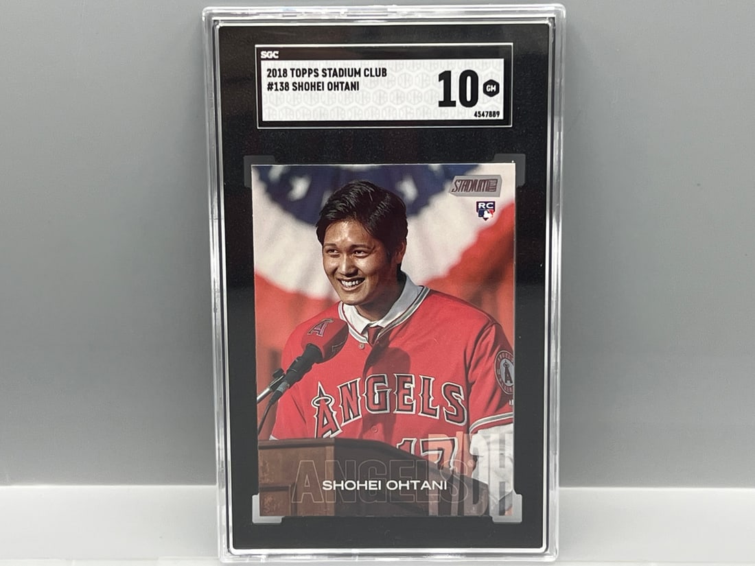 2018 Topps Stadium Club Shohei Ohtani RC #138 SGC Gem Mint 10 (1 of 2)