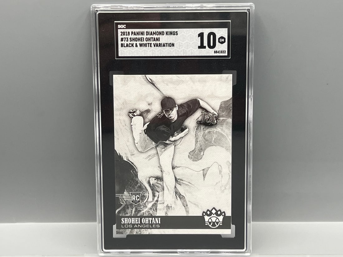2018 Panini Diamond Kings Shohei Ohtani Black & White Variation RC #73 SGC Gem Mint 10 (1 of 2)
