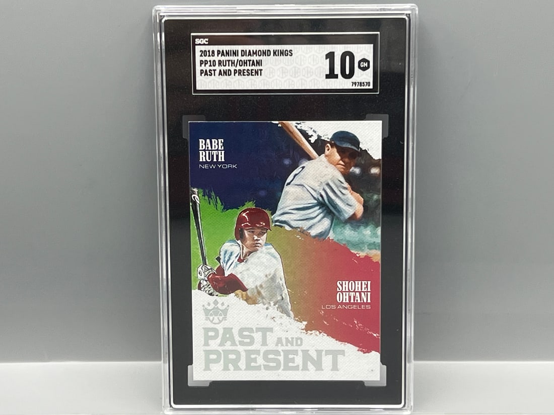 2018 Panini Diamond Kings Babe Ruth/Shohei Ohtani RC Past And Present #PP10 SGC Gem Mint 10 (1 of 2)
