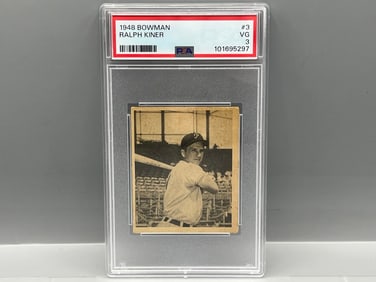 1948 Bowman Ralph Kiner RC #3 PSA VG 3