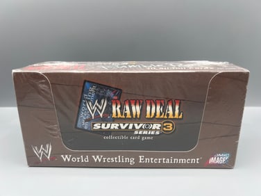 2005 Comic Images WWE Raw Deal Survivor Series 3 Factory Sealed Rumble Pack Wax Box - All foils