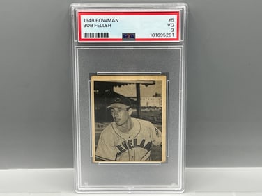 1948 Bowman Bob Feller RC #5 PSA VG 3