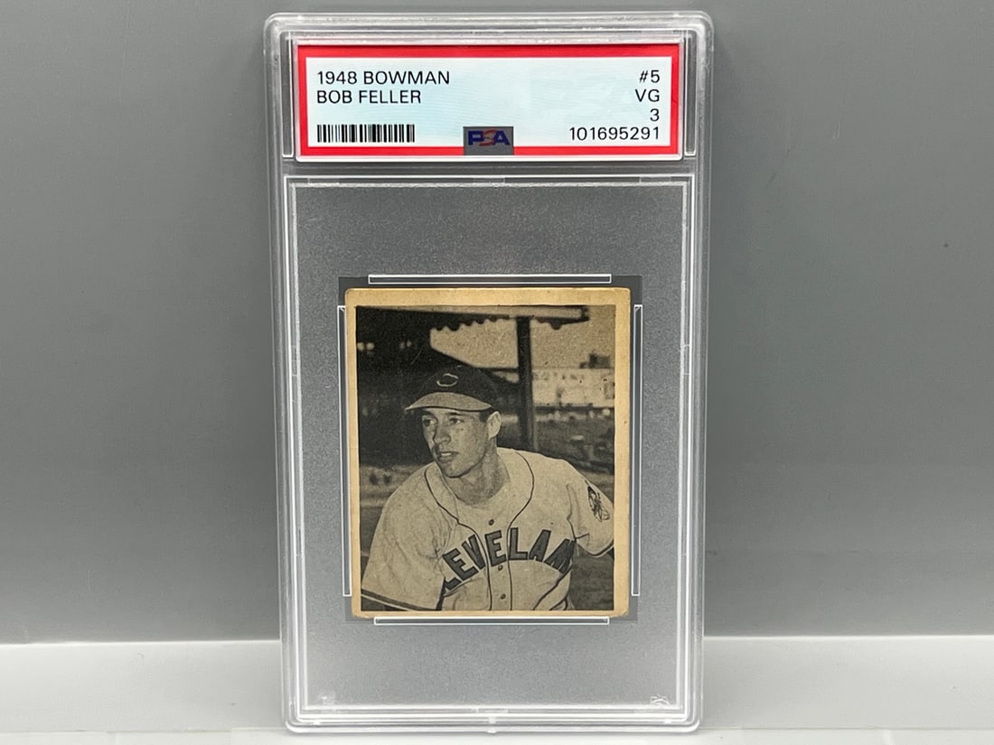 1948 Bowman Bob Feller RC #5 PSA VG 3 (1 of 2)