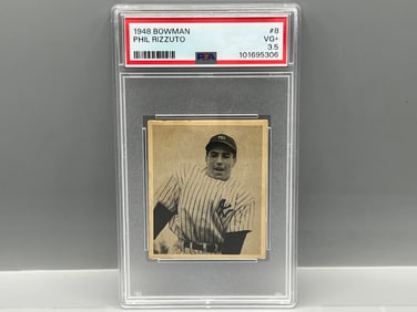 1948 Bowman Phil Rizzuto SP RC #8 PSA VG+ 3.5