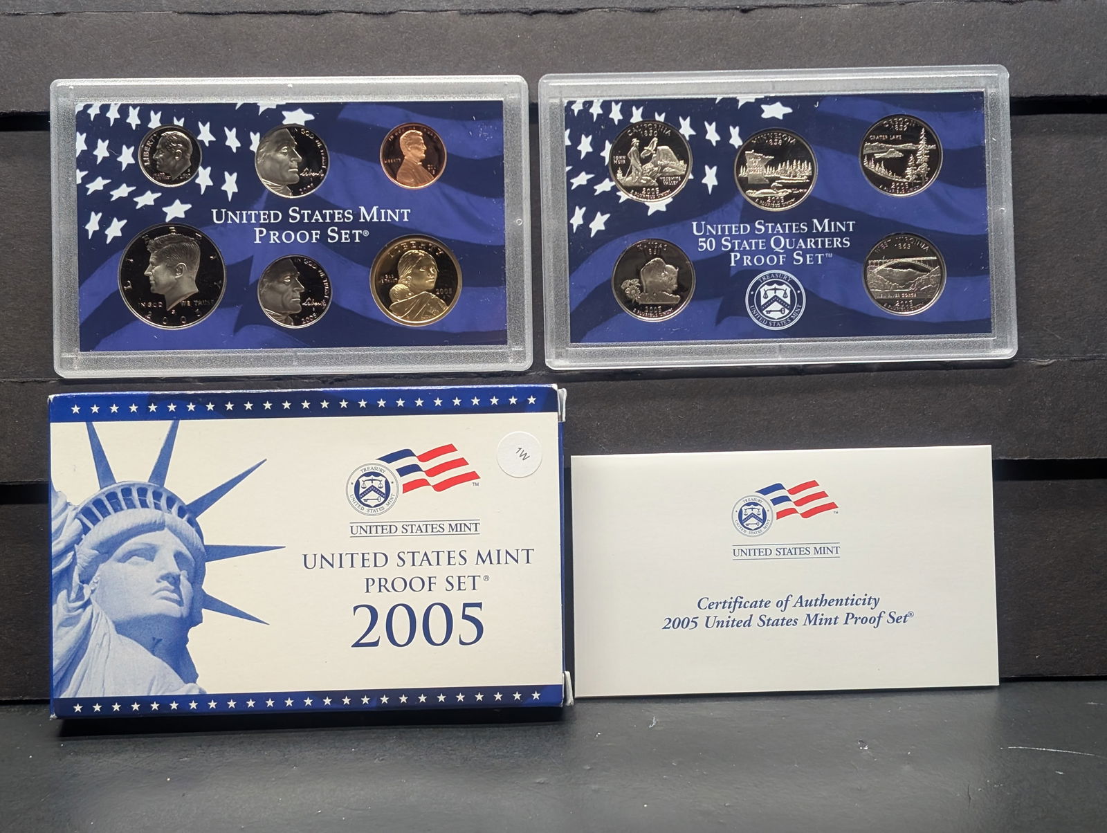 2005 -S U.S. Mint Proof Set In OGP With COA, Includes State Quarters, Sacagawea Dollar, & Extra (1 of 6)