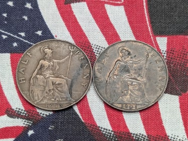 1901 & 1913 Great Britain Half Pennies