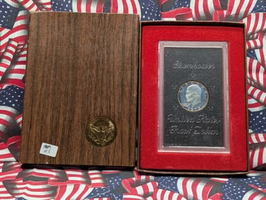 1972-S Proof Ike Dollar 40% Silver In Brown Box