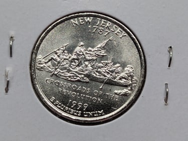 1999-P Platinum Layered Washington New Jersey Quarter