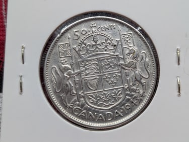 1943 Canada 80% Silver Half Dollar