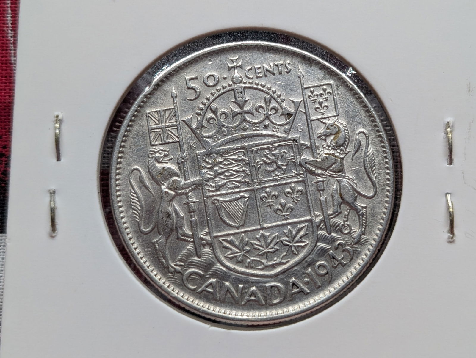 1943 Canada 80% Silver Half Dollar (1 of 2)