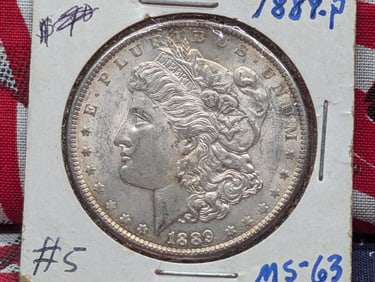 1889-P Morgan Dollar MS, Very Nicely Toned Silver