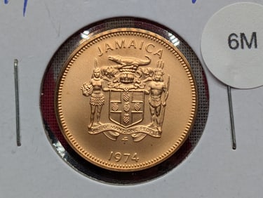 1974 Jamaica One Cent Proof Coin