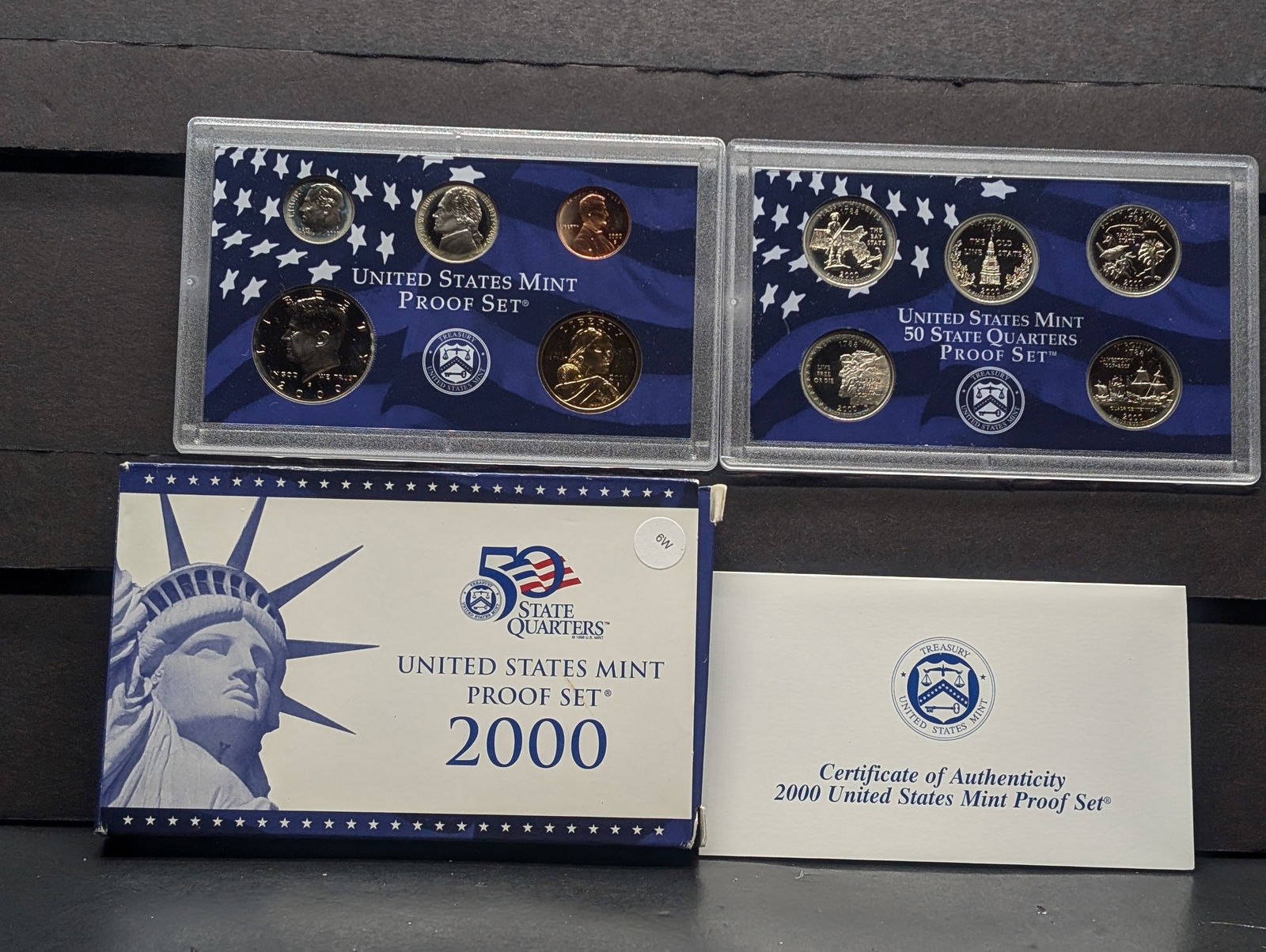 2000 -S U.S. Mint Proof Set In OGP With COA, Includes State Quarters & Sacagawea Dollar (1 of 7)
