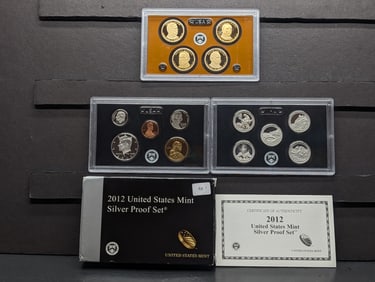 2012-S U. S. Mint Silver Proof 14 Coin Set in OGP w/Presidential Dollars & ATB Quarters