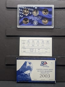 2003 -S U.S. Mint Fifty State Quarters Proof Set In OGP With COA