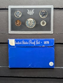 1970 S US Mint Proof Set. OGP. Contains KEY DATE 40% Silver Kennedy Half Dollar