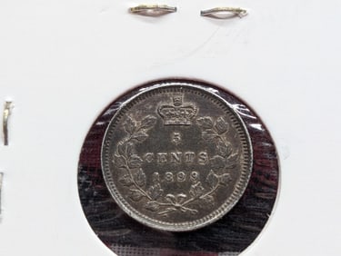 1899 Canada 5 Cent, Nice Details