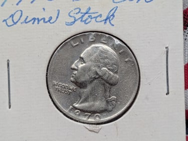 1970-D Washington Quarter Struck on Dime Stock