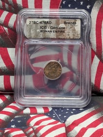 27BC-476AD Bronze Roman Empire Coin IGC Genuine