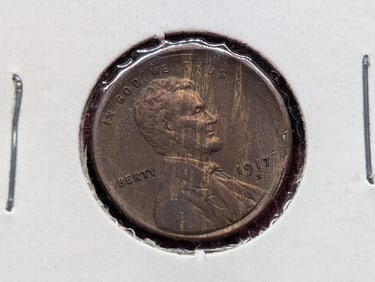 1917-S Lincoln Wheat Cent Broadstruck