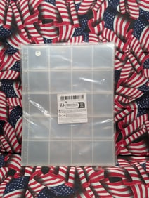 50 Empty Coin Binder Sheets