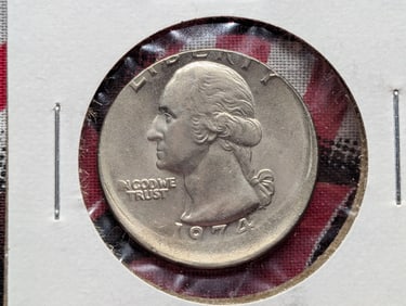 1974 Washington Quarter Off Center