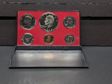 1973-S U.S. Proof Set, NO BOX, 6 Coin Set Includes IKE Dollar