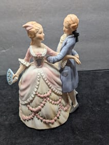 Victorian Bisque Figurine Man & Woman Dancing