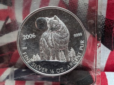 2006 Canada Dollar .9999 Fine Silver 1/2 Oz.