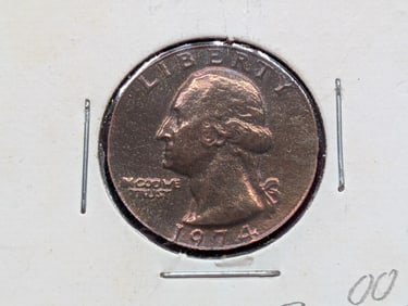 1974 Washington Quarter Copper Core