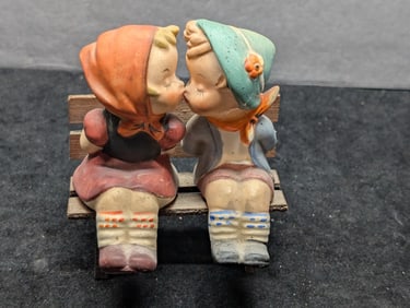 Kissing Couple Vintage 1959 Napco Figurines - Bisque Salt and Pepper Shaker