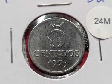 1975 Brazil 5 Centavos Coin