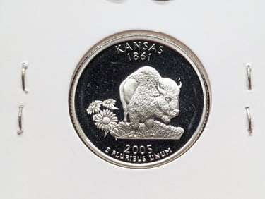 2005-S 90% Silver Proof State Quarter Kansas (KS)