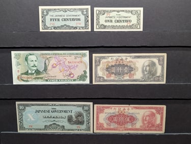 (6) Assorted Foreign Bank Notes