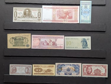 (10) Assorted Foreign Bank Notes