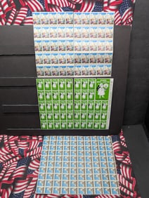 (3) Full Sheets Of Vintage Letter Seals, Very Rare In Mint Condition