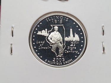 2003-S 90% Silver Proof State Quarter Illinois (IL)