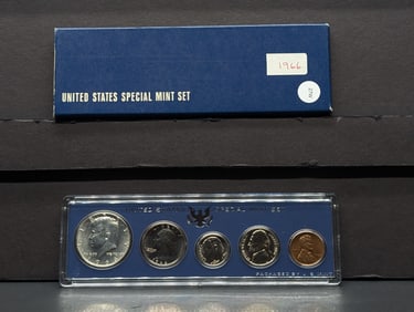 1966 U.S. Special Mint Set In OGP, Includes 40% Silver Kennedy Half Dollar