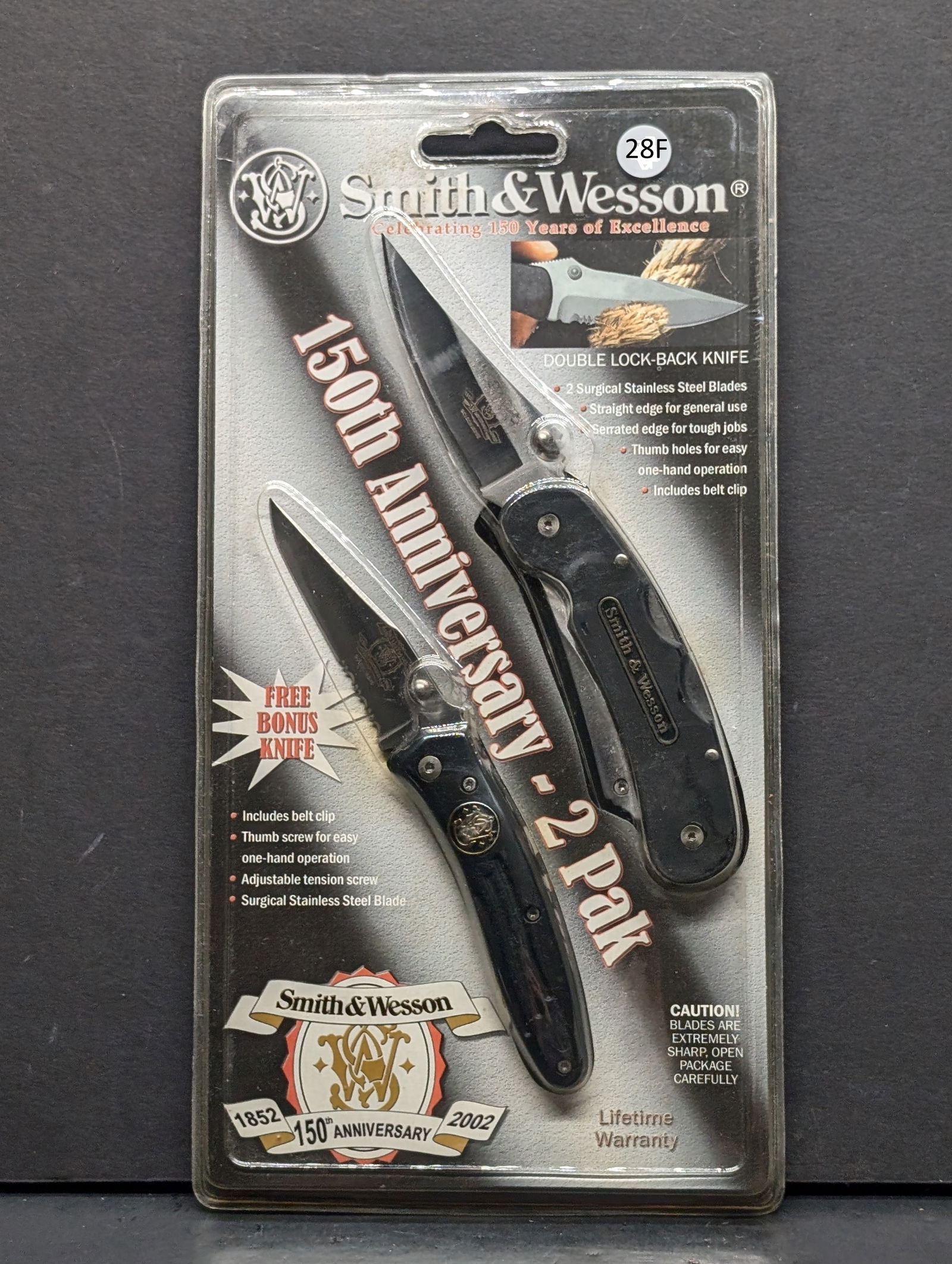 Smith & Wesson 150th Anniversary (1852-2002) commemorative 2-pack knife set. (1 of 6)