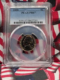 1959 Jefferson Nickel, PCGS PR67