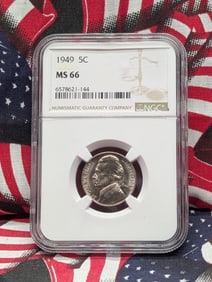 1949 Jefferson Nickel, NGC MS 66
