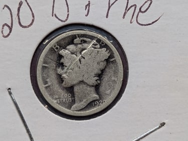 1920 Mercury Dime, Scratched Obverse