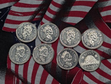 (7) 1952-2002 50 Years & (1) 2008, BU, Canada 5c
