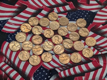 30, 1930's, Lincoln Wheat Cents