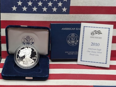 2010-W American Silver Eagle in OGP w/ COA